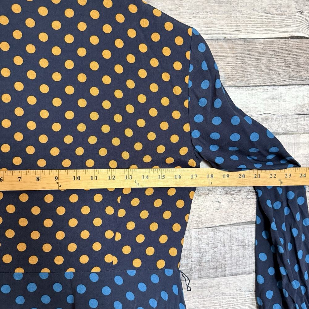Boden Women's Colorblock Polka Dot Midi Dress Long Sleeve Blue 6L Boho - Picture 7 of 8